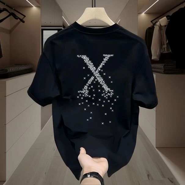 Women's Large Size Loose Round Neck Printed Bottoming Shirt Half Sleeve Short Sleeve T-Shirt Top Trend_ecoleips.com