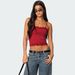 Cross-border Bestseller: European American Y2K Sexy Hot Girl Bm Crop Top With Lace Trim And Pure Desire Vibe_ecoleips.com