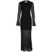 Women New Fashion Round Neck Lace Elegant Slim Fit Sexy Backless Formal Evening Party Prom Gown Dress_ecoleips.com