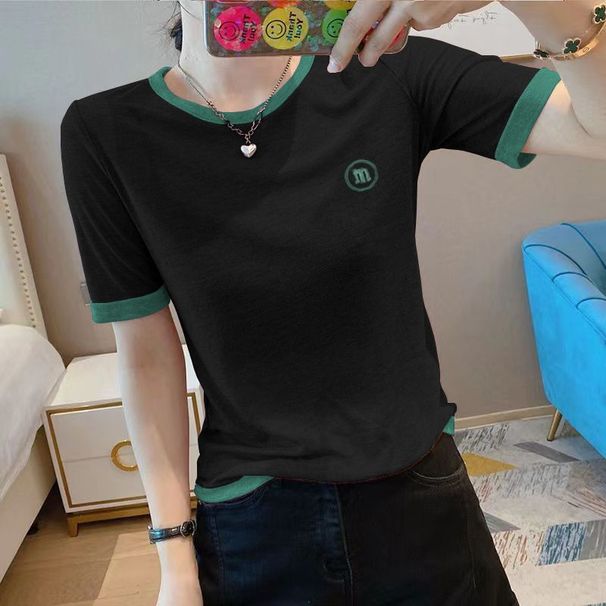 This Year's Popular Top Is A Short-Sleeved Garment Made From Bamboo Fiber Cotton, Designed In A Korean Style For Summer_ecoleips.com