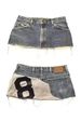 Y2k Cross-border Street Gothic Fashion Digital Printing Splicing Skirt Women's New Bm Feng Shui Washed Denim Skirt_ecoleips.com