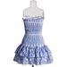 Cross-Border European And American Bohemian Vacation Style Ruffled Strapless Petite Embroidered Women's Waist-Cinching_ecoleips.com