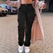 Women's Clothing Casual Overalls Spring And Summer Retro Multi Pocket Straight Long Pants_ecoleips.com