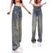 High-waisted Straight-leg Jeans Women, 2024 New Model, Suitable For Pear-shaped Body, Plus Size, Slimming Narrow_ecoleips.com