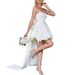 Women's Clothing Tube Top Light Wedding Dress New Bride White Simple Temperament Out Party Short Evening Dress Dress_ecoleips.com