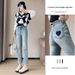 High-waisted Stretch Straight-leg Jeans For Women, 2024 Autumn And Winter New Style, Petite Size, Fleece-lined,_ecoleips.com