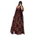 2024 Autumn New European And American Cross-Border Women's Bohemian Style Fashion Printed High-Waisted Long Skirt_ecoleips.com