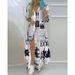 Women's Long Dress Spring Summer Fashion Sexy Shirt_ecoleips.com