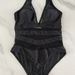 Black Mesh Panel One-Piece Swimsuit For Women – Sexy Cutout Monokini With Removable Padding (S-XXL)_ecoleips.com
