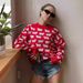 Crew Neck Alpaca Printed Sweater Autumn And Winter New Women's Loose Casual Crew Neck Sweater Jumper_ecoleips.com