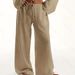Suitable For All Seasons 2024 Plus Size Women's Linen Loose Casual Pocket Drawstring Wide-leg Pants Women_ecoleips.com