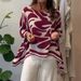 Women's Relaxed Fit Printed Woven Shirt Long Sleeve round Neck Boho Casual Blouse_ecoleips.com