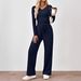 Autumn Women's Comfortable And Casual Solid Color Slimming And Versatile Drawstring Fashion Set_ecoleips.com