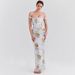 Elegant Sexy Retro Botanical Print Bodycon Dress Oil Painting Style Women's Clothing Set_ecoleips.com