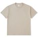 Women's Clothing Retro Pure Cotton Short Sleeved T Shirt High Street Fashion Brand Drop Shoulder Ami Khaki Wide Version Bottom_ecoleips.com