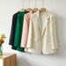 Women's Clothing Small Suit Women's Coat Jacket Spring And Autumn New Style Fashion Loose Enlarged_ecoleips.com