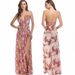 Sexy Backless Sequin Slit Dress - Long Sleeveless V-Neck Party Dress For Women_ecoleips.com
