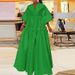 2026 Summer European And American Foreign Trade New Women's Bestseller V-neck Party Loose Long Dress_ecoleips.com