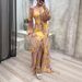 Pleated Maxi Dress – Botanical Drapes For Marrakech Rooftops & Berlin Gallery Nights_ecoleips.com