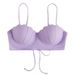 Verve 2025 Women's Solid Color Shell Bikini With Underwire Push-Up Sexy Strap Swimsuit Single Top_ecoleips.com