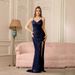Elegant Sequin Mermaid Evening Gown – Glamorous Off-Shoulder Long Dress For Banquet & Party (Deep Blue, Champagne, Apricot, Dark Green, Deep Red)_ecoleips.com