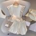 Women's Clothing Summer With A Complete Set Of Fashionable And Age Reducing Lotus Leaf Sleeves White Ice Silk Top Shorts Suit For Women_ecoleips.com