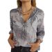 Women's Clothing New Fashion Design V Neck Printed Tops_ecoleips.com