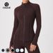 Women's Long Sleeve Yoga Top Slim Fit Double Zipper Quick Drying Outdoor Running Fitness Jacket_ecoleips.com