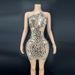 Women's Clothing Glitter Mirror Sequins Sexy Sleeveless Mini Ladies Evening Dress_ecoleips.com