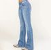 Women’s Low-Rise Flared Jeans – Distressed Boho Denim With Lace-Up Detail (XS-4XL, Light Blue/Navy/Black, Mid-Stretch)_ecoleips.com