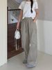 K Thin And Slimming Work Pants For Women, Drawstring High Waisted Wide Leg Pants With Multiple Pockets, Quick Drying Casual Pants_ecoleips.com