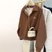 European And American Style Real Shot Of The New 2025 Spring/autumn Women's Polo Collar Long-sleeve Sweatshirt, Thin_ecoleips.com