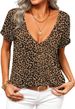 Zeagoo Sexy Tops For Women Deep V Neck Shirts Summer Low Cut Top Short Sleeve Tshirts Trendy Clothes Fashion Clothing_ecoleips.com