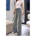 Vintage Distressed Non-tight-fitting Flared Jeans Women, Autumn And Winter, Fleece-lined, Plus Size, Slimming For_ecoleips.com