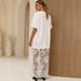 Women's Casual Solid Color Lace Panel Maxi T-Shirt Dress – Summer Lounge Gown 2026_ecoleips.com
