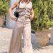 Women's Clothing New Fashion Contrast Color Short Sleeveless Tops Casual Wide Leg Pants Two Piece Set_ecoleips.com