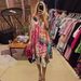 Casual Deep V Dress Leopard Print Colorful Loose Fitting Fashion Women's Clothing Item_ecoleips.com