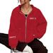 Women's Thick Hooded Zipper Sweatshirt Jacket Autumn Winter Loose Lazy Style Versatile Top New Print_ecoleips.com