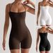 Diyun 2025 Spring Summer European And American Sexy Solid Color Home Strap Outdoor Slim Fit Jumpsuit Yoga_ecoleips.com
