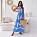 Women's Clothing Summer New Positioning Flower Printed Suspender Dress Long Dress Women's Clothing_ecoleips.com