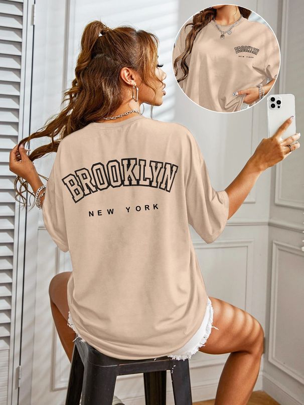 Women's Casual Round Neck Short Sleeve T-Shirt Multi-Color Style Simple Fashionable Sports Top Solid Printed Loose Fit_ecoleips.com