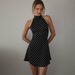 Women's Sexy Polka Dot Halter Sleeveless Belted Bodycon Mini Dress – Summer Party Gown 2026_ecoleips.com