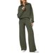 2025 Autumn Winter Fashion Casual Sports Zipper Long Sleeve Sweatshirt Wide Leg Pants Two-Piece Set For Women_ecoleips.com