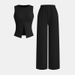 Elegant Women's Summer Blazer & Wide-Leg Pants Suit - Breathable Polyester Business Office Wear Set (Black/Light Gray/Light Khaki)_ecoleips.com