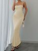 Elegant Solid Color Backless Slim Cami Dress Super Flattering & Stylish Perfect For Daily Commute Dates & Trips_ecoleips.com