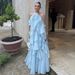 Elegant Off-Shoulder Backless Maxi Dress With 3D Floral Appliques & Ruffled Hem For Women – Summer Vacation & Beach Party Essential_ecoleips.com