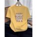 Women's Classic Fit Short Sleeve T-Shirt – Korean-Inspired Crew Neck Cotton Top With Minimalist Letter Print (7 Colors, S-3XL)_ecoleips.com