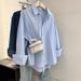 French-style White Long-sleeve W, New Spring/summer Pure Cotton Casual Design Top, Sun-protective Shirt Jacket For_ecoleips.com