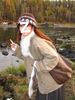 girl Winte Jacket Fo Women 2025 New Ameican Reto Loose Design Paka Cotton Coat With Fleece Lining And Thickened_ecoleips.com