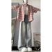American Retro-style Drapey Jeans For Women, Spring/summer Design, High-waisted, Slimming, Petite-friendly,_ecoleips.com